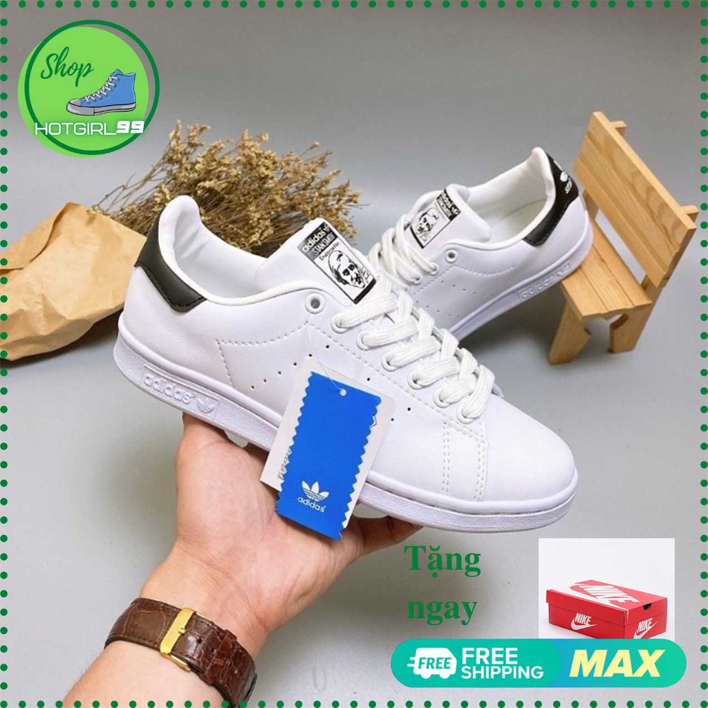 Giày Thể Thao Stan Smith Trắng Gót Đen Thời Trang / Hotgirl99