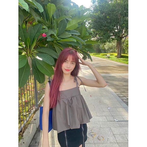 A17 Áo Bí Bồng 2 Dây Dễ Thương Áo Bong Bóng