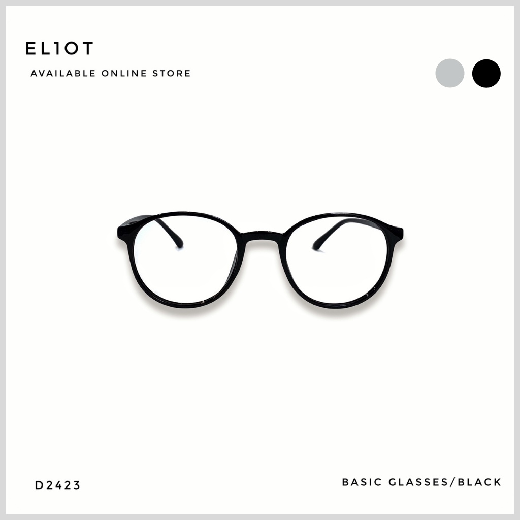 Gọng kính cận tròn Basic Glasses, gọng kính nam nữ thời trang Unisex, tròng kính chống ánh sáng xanh có thể thay cận