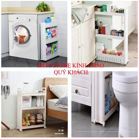 [MẪU MỚI] KỆ ĐỰNG MỸ PHẨM 4 TẦNG CÓ BÁNH XE XOAY 360 (KMPX)