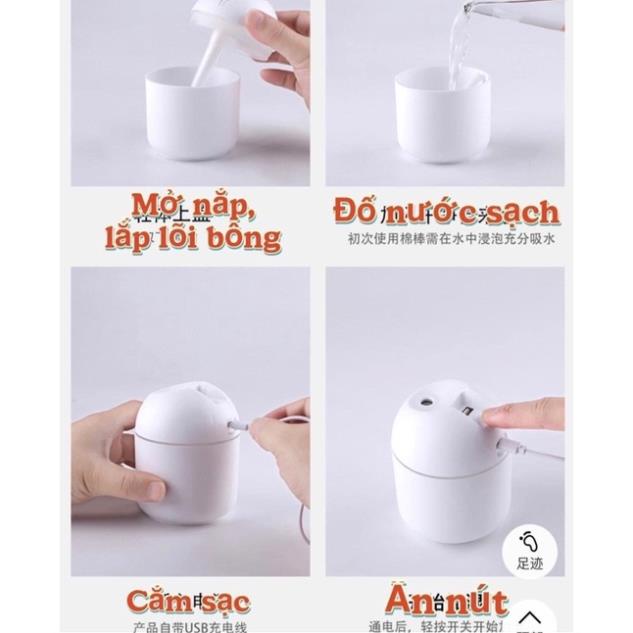 [FREESHIP] Máy Xông Tinh Dầu Mini - Máy Tạo Ẩm Phun Sương - Khuếch Tán Tinh Dầu Mẫu Mới
