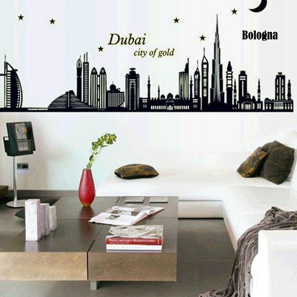 Sticker Dạ Quang Dán Tường Hình Thành Phố Dubai