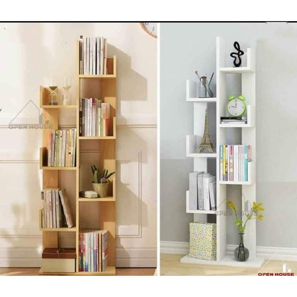 Kệ Sách Xương Rồng - Kệ Sách Gỗ MDF 8 Ngăn, Chống Mối Mọt - Lỗi 1 Đổi 1 Trong Vòng 14 Ngày