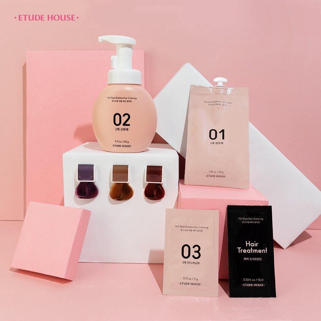 Dầu Gội Nhuộm Tóc Tạo Bọt Etude House Hot Style Bubble Hair Coloring