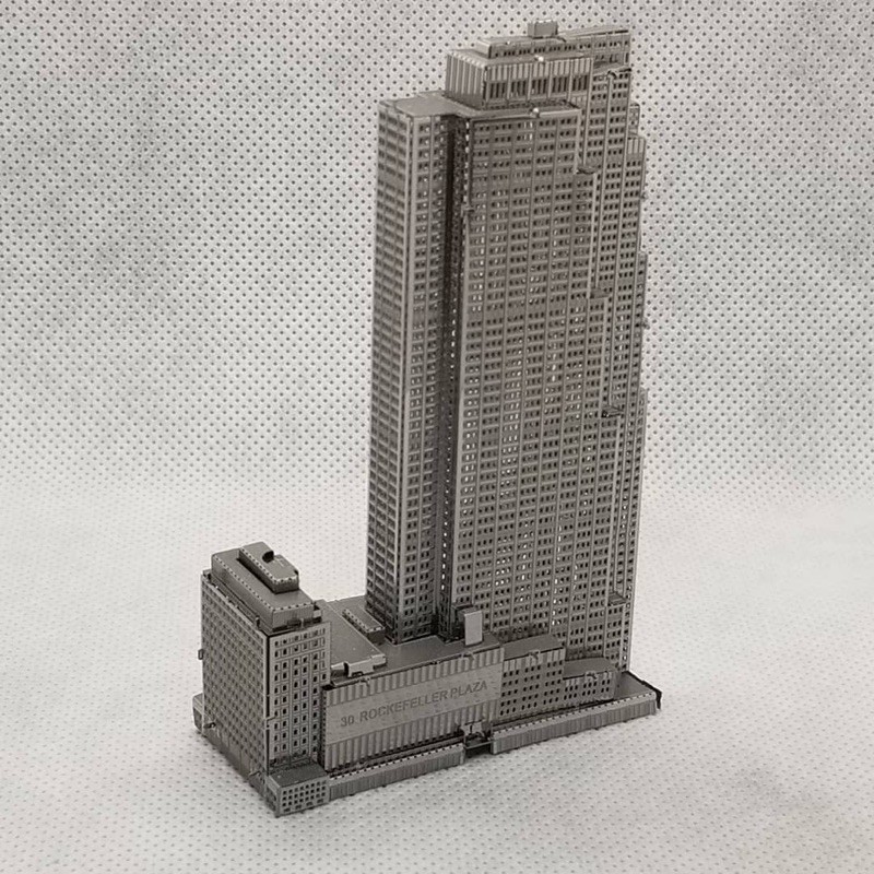 Mô Hình Lắp Ráp 3D Kim Loại Trung Tâm Thương Mại Rockefeller Plaza [Chưa Lắp]