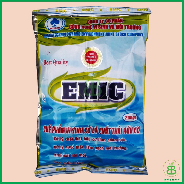 Chế phẩm sinh học EMIC - Chế phẩm vi sinh ủ phân và khử mùi hôi 200g