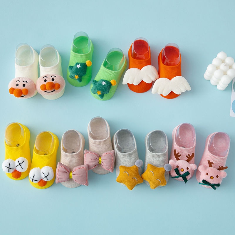 Tất Hoạt Hình 3D Dễ Thương Chống Trượt Cho Bé Sơ Sinh 0-3 Tuổi