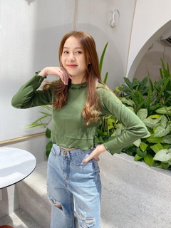 Áo thun tay dài croptop