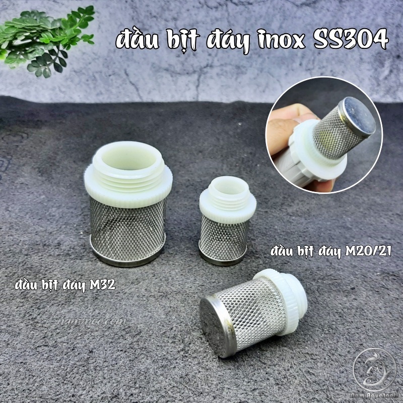 Đầu Bịt Đáy - Chặn Cá Tép Con / Lưới Lọc inox Ren Ngoài F20 F32 | Phụ Kiện Thuỷ Sinh Nấm Aquatools