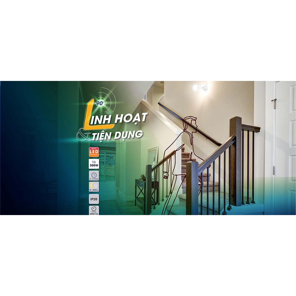 Đui đèn cảm biến Rạng Đông công suất 300W đui E27, đui đèn cảm biến chuyển động cảm biến ánh sáng Rạng Đông