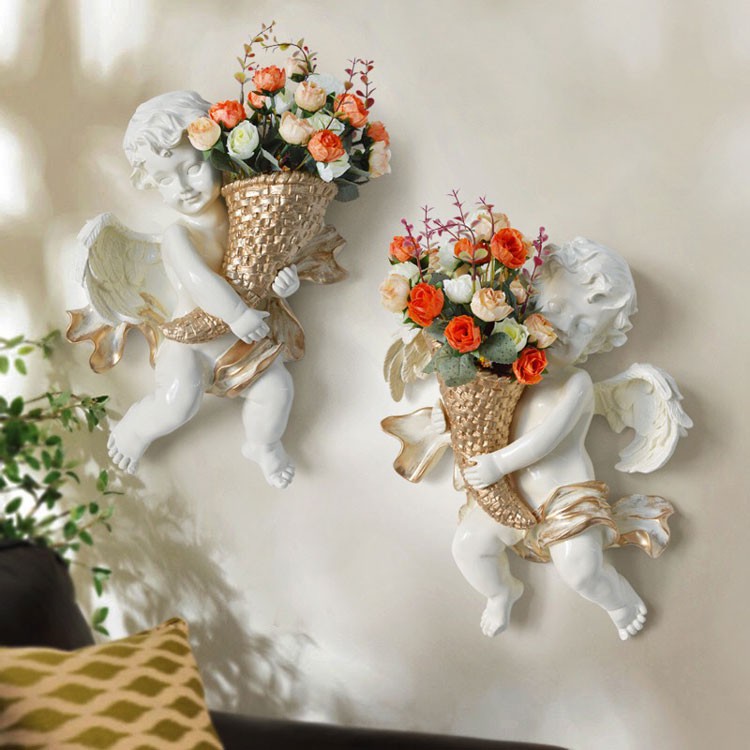 Bình hoa treo tường hình thiên sứ