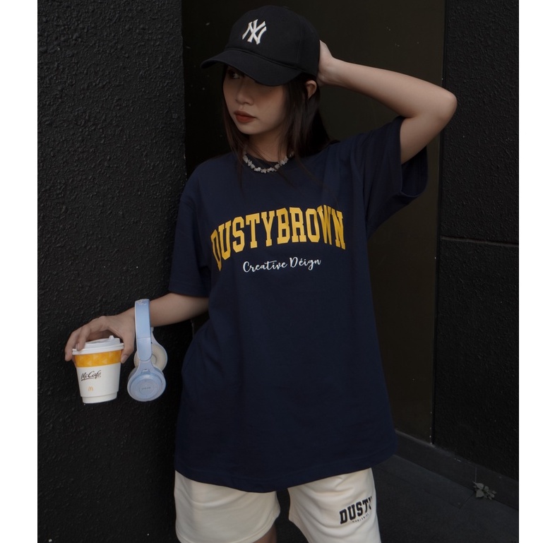 Áo Thun Unisex Form rông OLD Dusty Worldwide XANH ĐEN 100% Cotton 250gsm Local Brand Chính Hãng