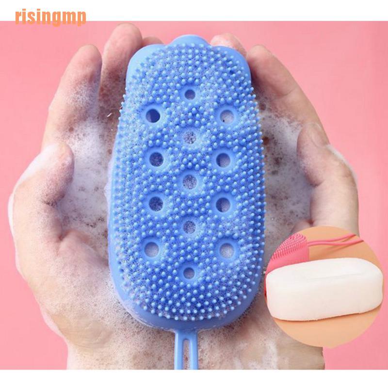 Bàn Chải Silicone Hai Mặt Mát Xa Da Đầu Khi Tắm