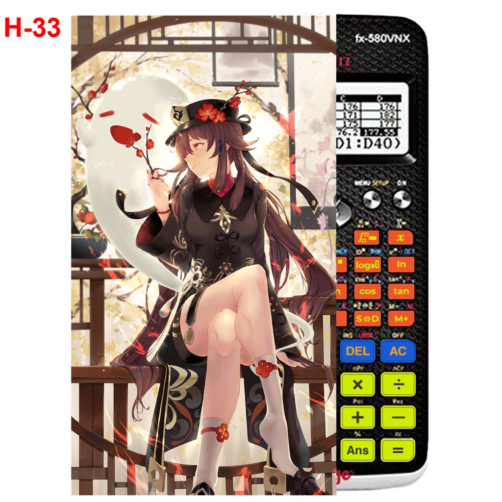 Decal Máy tính CASIO fx570, fx580...anime Gemshin Impact