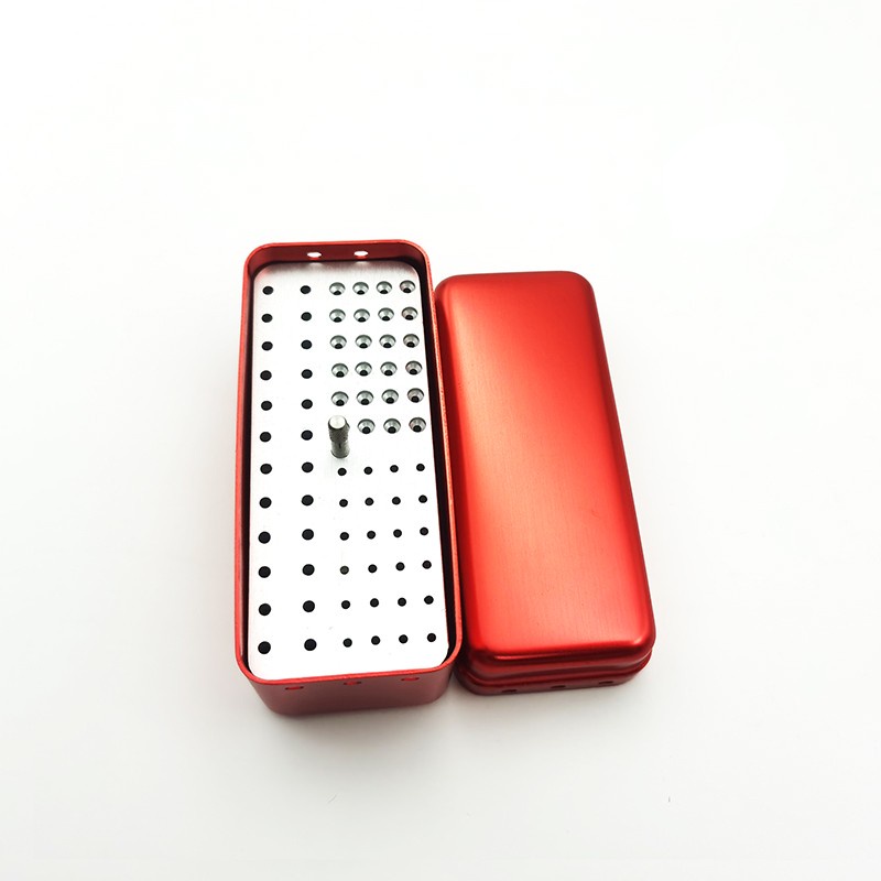 Hộp Khử Trùng Nha Khoa 72 Lỗ Bằng Nhôm Có Giá Đỡ Cho Burs