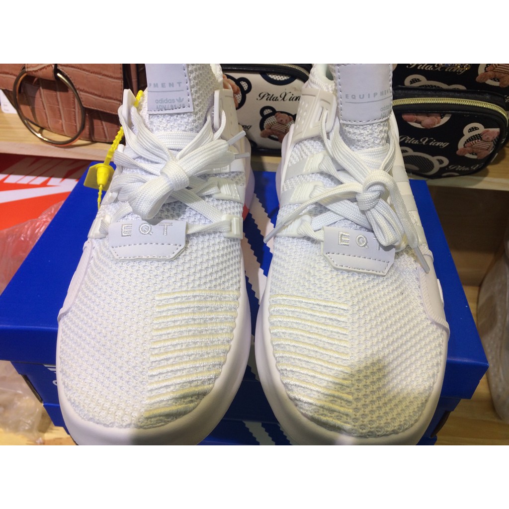 (Xả kho) Giày EQT 2018 Cập Bến Siêu Hot (Trắng sọc xanh đỏ & Trắng sọc cam) | BigBuy360 - bigbuy360.vn