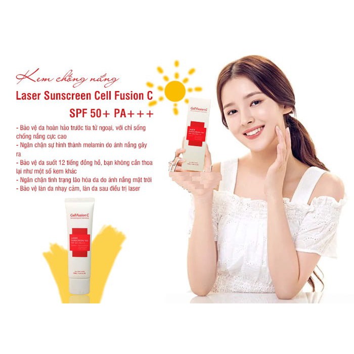 Kem Chống Nắng Cho Mọi Loại Da Cell Fusion C Laser Sunscreen 100 SPF50+/PA+++ 35ml/50ml (ĐỎ)