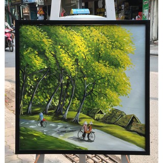 Tranh phố hoa (54X45cm)