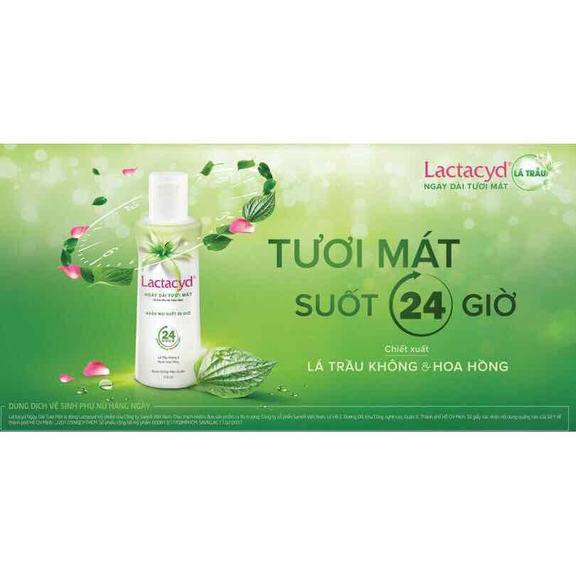 Dung dịch vệ sinh phụ nữ Lactacyd ngăn mùi 24 giờ 150ml/250ml