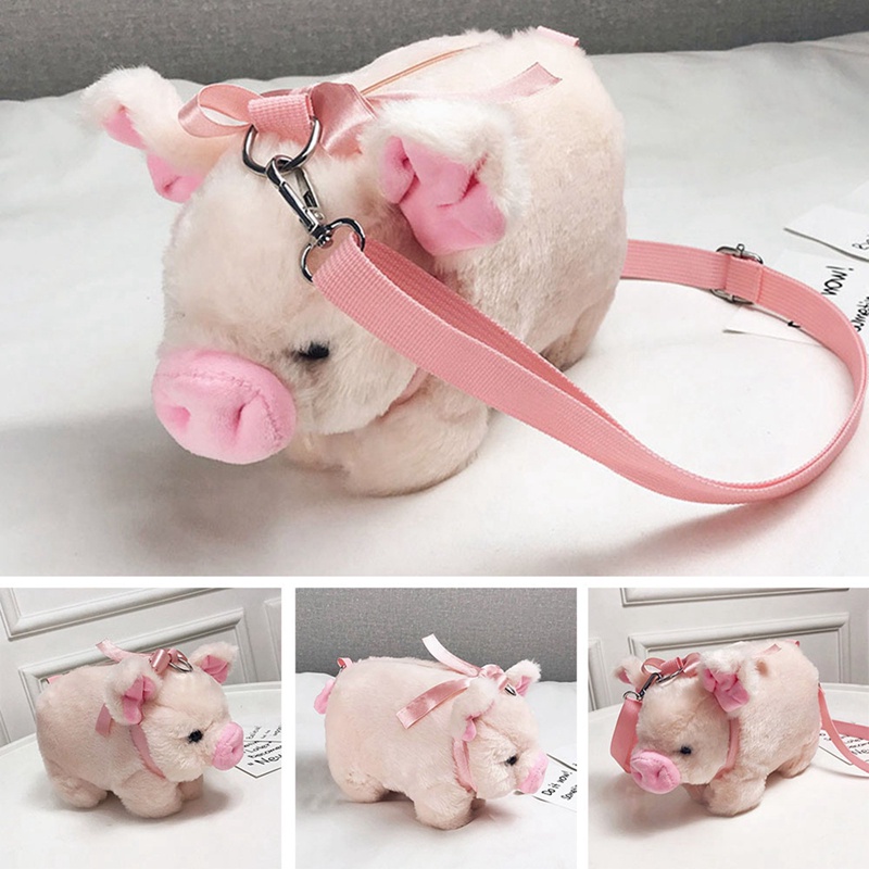 Túi Đeo Chéo Hình Heo Con Dễ Thương Cho Nữ