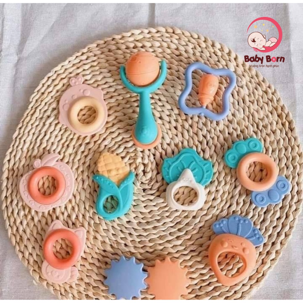 Đồ chơi xúc xắc gặm nướu 10 món Baby Rattle cho bé (Cập nhật Mẫu mã mới)