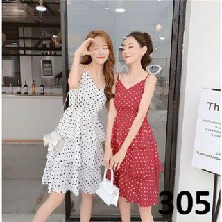 ĐẦM THUN CHẤM BI 3 TẦNG TRẺ TRUNG-305