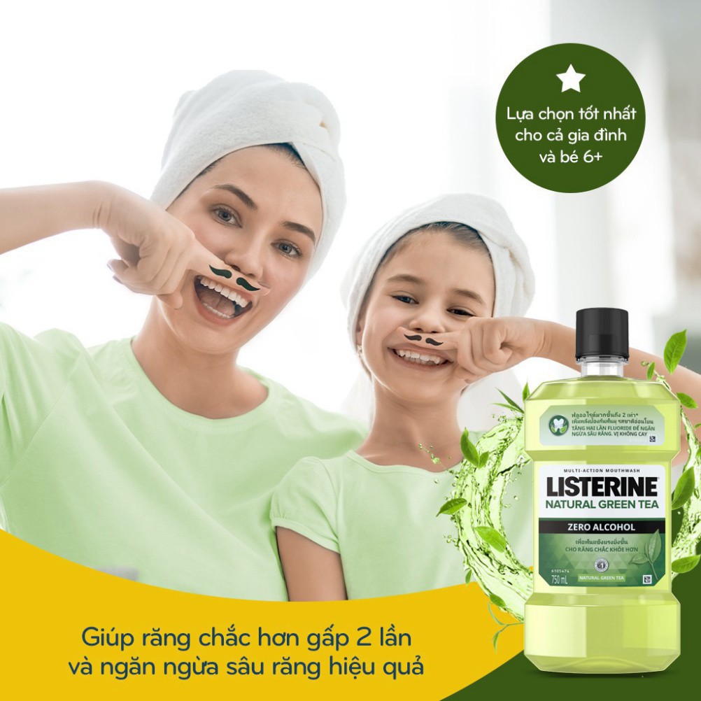 F1 Nước súc miệng Listerine trà xanh 750ml + Tặng 1 trà xanh 250ml - 101058743 51 1