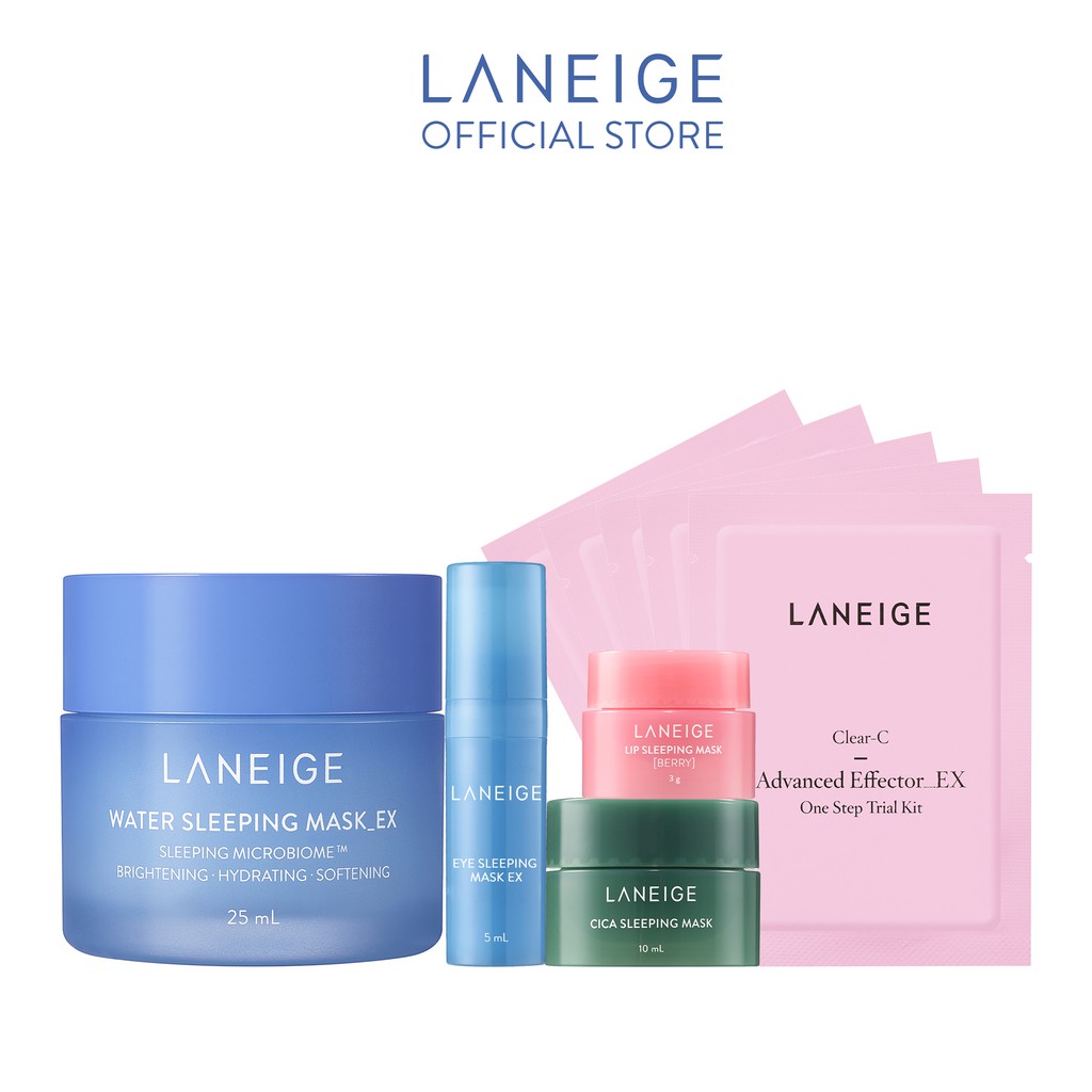 [Mã FMCGMALL giảm 8% đơn từ 250K] Combo mặt nạ ngủ dưỡng ẩm tối ưu LANEIGE Sleeping Mask Best Seller Collection