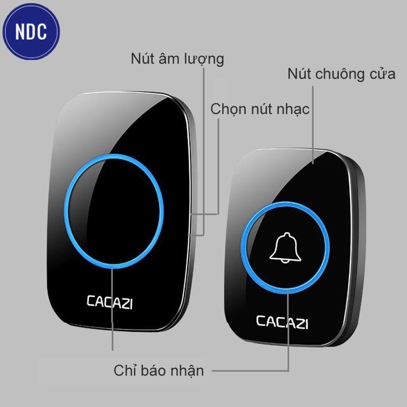 Chuông Cửa Không Dây Cao Cấp CACAZI A10 (Loại 1) Kín Nước, Cực Tốt