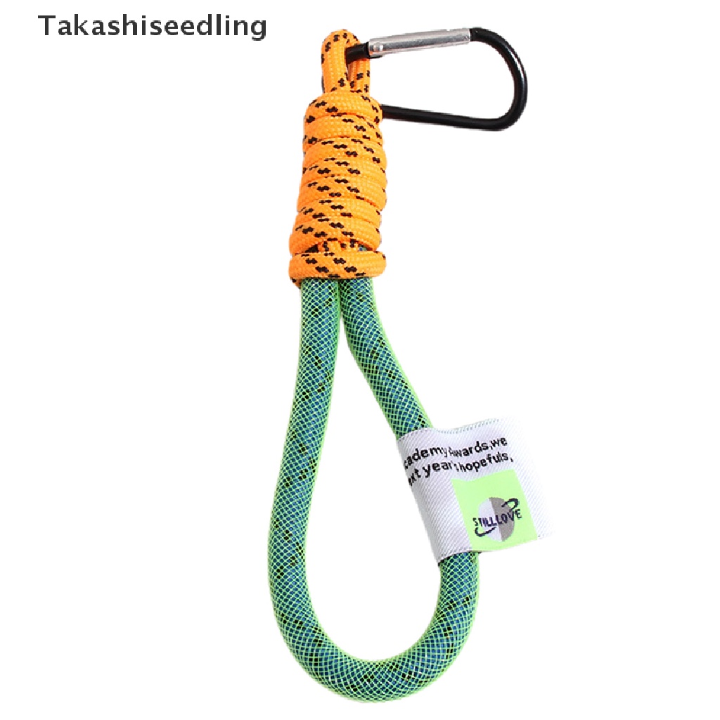 (Takashiseedling) Móc Khóa Dây Thừng Bện Ánh Kim Đương Bán Chạy Cho Ba Lô