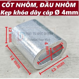 Cốt nhôm đầu nhôm khóa dây cáp Ø [ 4mm ]