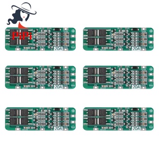 Bộ 6 bảng mạch bảo vệ pin lithium 3s 20a bms 18650 bms pcb 11.1v 12v 12.6v