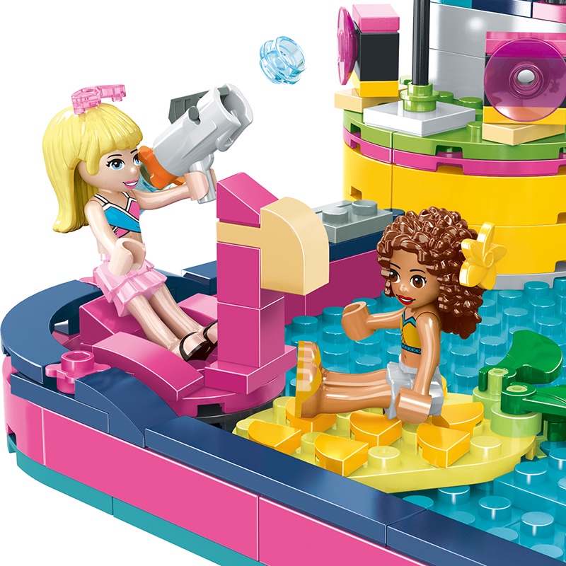 Bộ 552 Khối Lego Lắp Ráp Mô Hình Tiệc Bể bơi Andrea Vui Nhộn Cho Bé