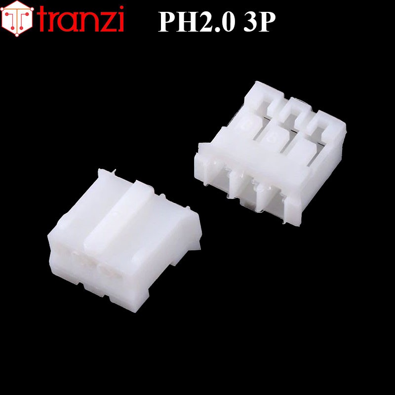 Vỏ header 2.0mm PH2.0 3P 7mm trắng - túi 50 cái