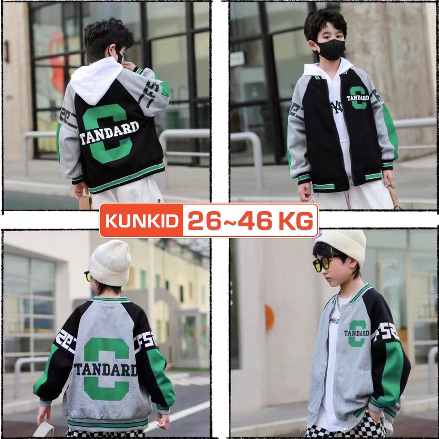 Áo khoác bomber size đại bé trai hàng Quảng Châu loại đẹp Áo bomber đại cồ Kunkid