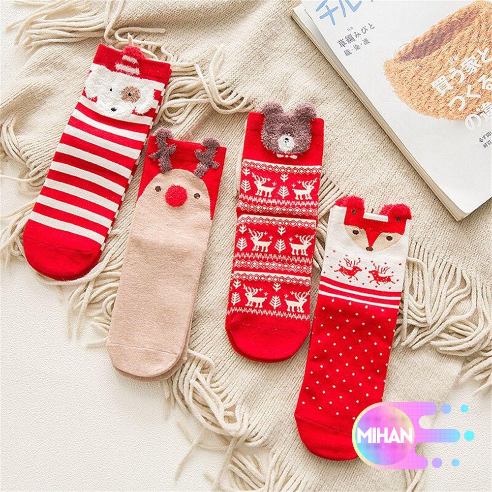 Vớ hoạt hình Giáng Sinh dễ thương cho nữ trang trí nhà cửa đẹp mắt