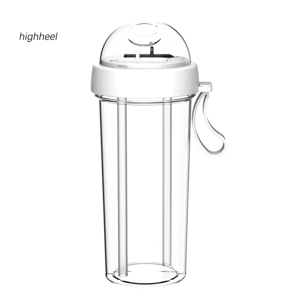 Bình nước di động 420/600ml chia 2 ngăn với hai ống hút dành cho cặp đôi | BigBuy360 - bigbuy360.vn