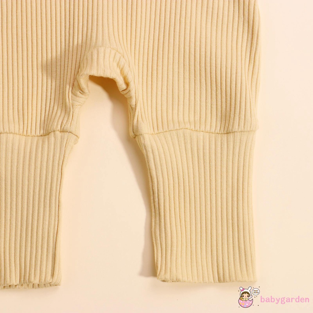 Áo liền quần tay dài có mũ màu tương phản phối nút cài thời trang dễ thương cho bé