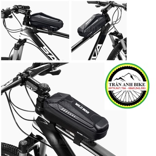 Túi treo khung sườn xe đạp hộp cứng Wild Man ES5 chống nước vân carbon