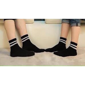 👣 Tất vớ sọc thể thao Hàn Quốc Siêu Dày Chất Liệu Cotton, Khử Mùi, Bền Đẹp