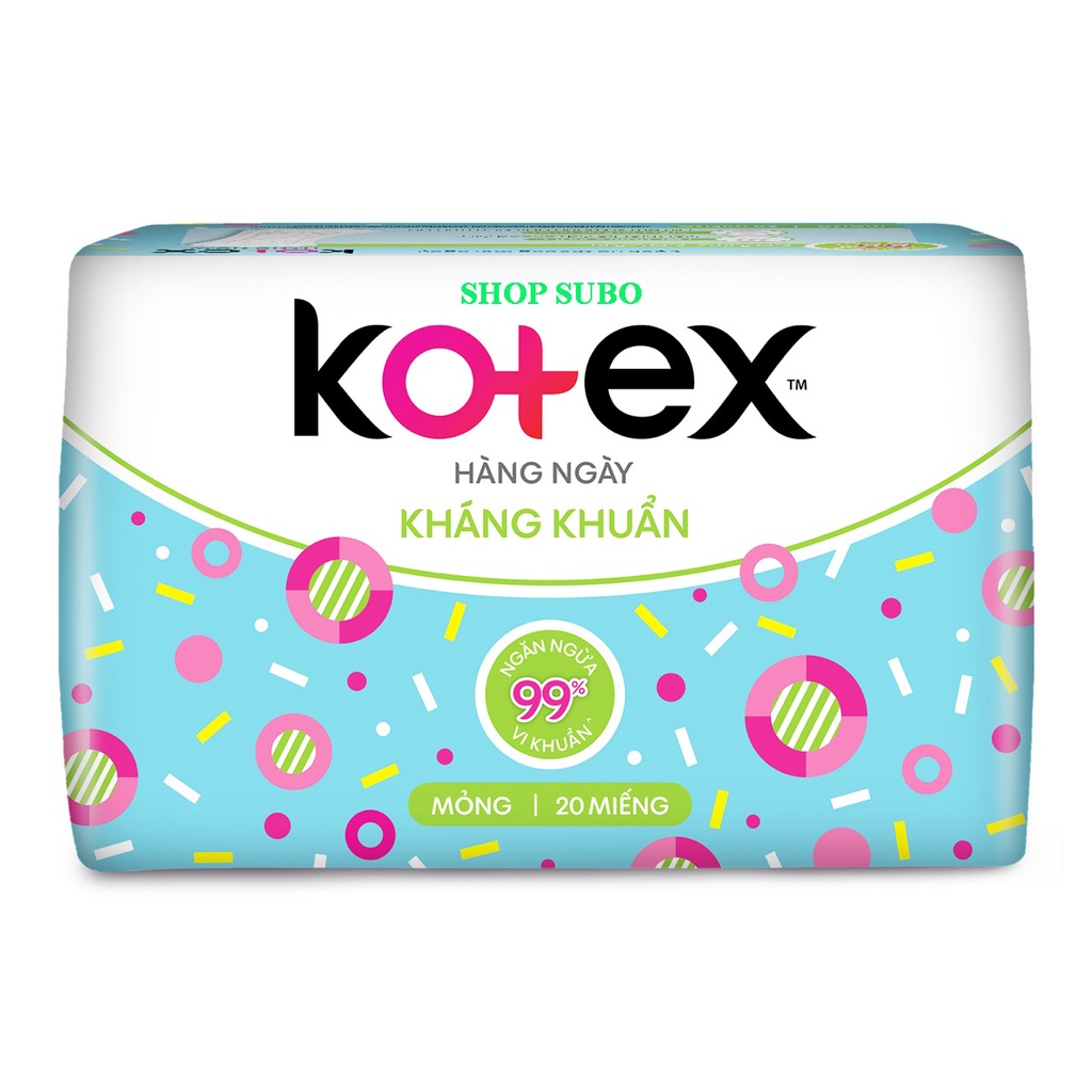 Băng vệ sinh Kotex Hằng ngày Kháng khuẩn Siêu Bảo Vệ 8 miếng x 48G. Shop SuBo