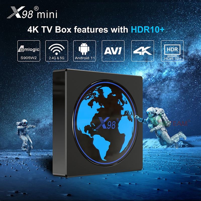 Androi TV Box Vinetteam X98 Mini S905W2 Android 11 2GB /16GB và 4GB /16GB bộ nhớ trong