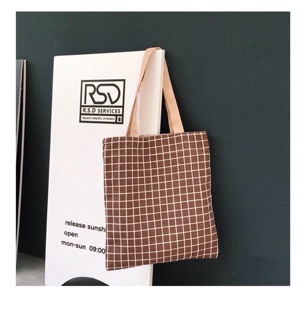 Túi tote kẻ sọc