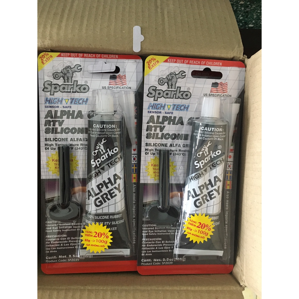 Keo Thế Ron Sparko Xám Alpha Grey, keo xám