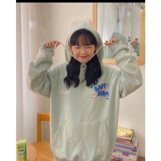 Áo Hoodie Nỉ Ngáo Ộp BABY DING Siêu Cute, Áo Nỉ Có Mũ Form Rộng Tay Bồng | BigBuy360 - bigbuy360.vn