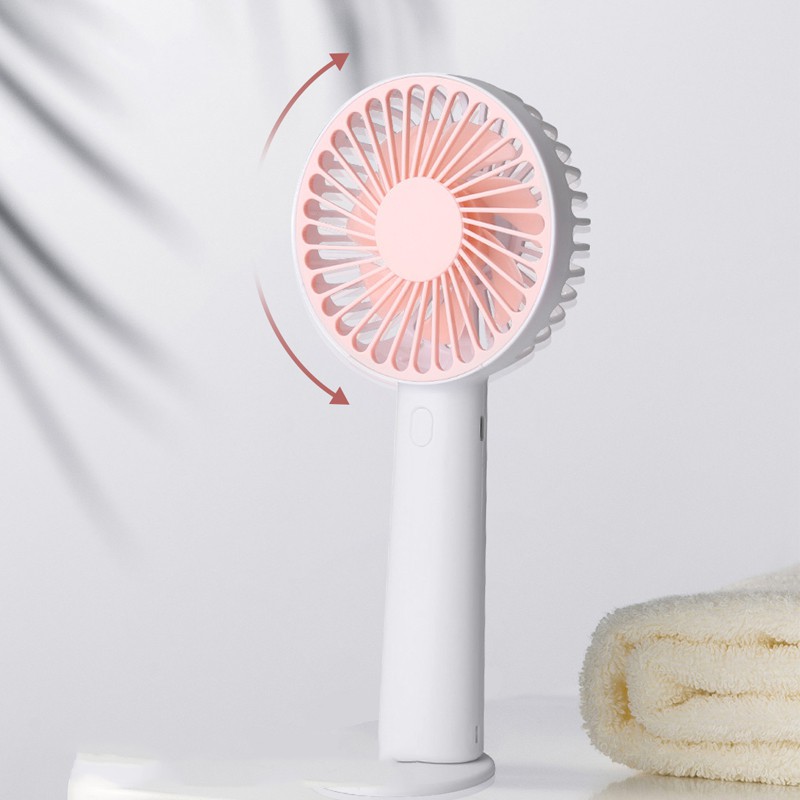 Quạt cầm tay mini Lanex LLS F01 4.4W kèm pin dự phòng 1200mah, giá đỡ | BigBuy360 - bigbuy360.vn