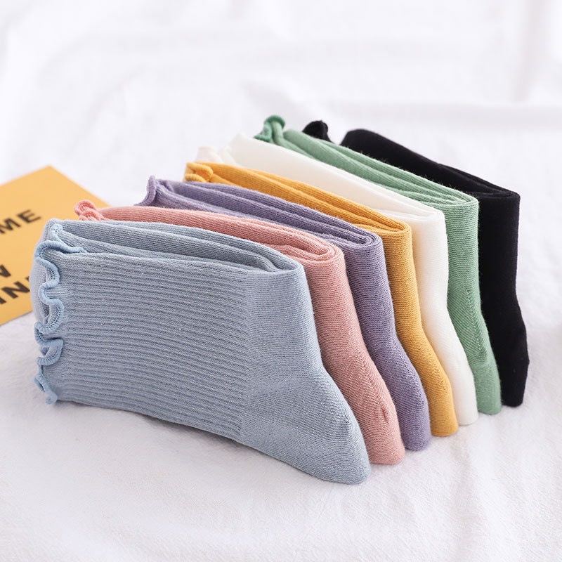 Tất bèo nữ cổ cao nhún vintage cực xinh TN30