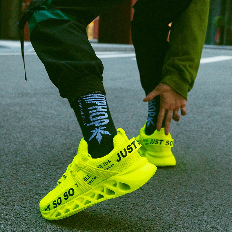 Giày Thể Thao Phối Lưới Thoáng Khí Siêu Nhẹ Thời Trang Cho Nam Và Nữ Size 36-47