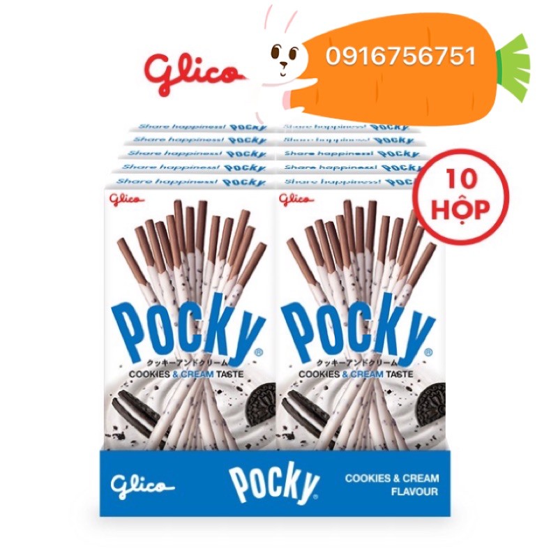 Lốc 10 hộp bánh que pocky cream