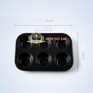 Khuôn cupcake 6 lỗ AIMW